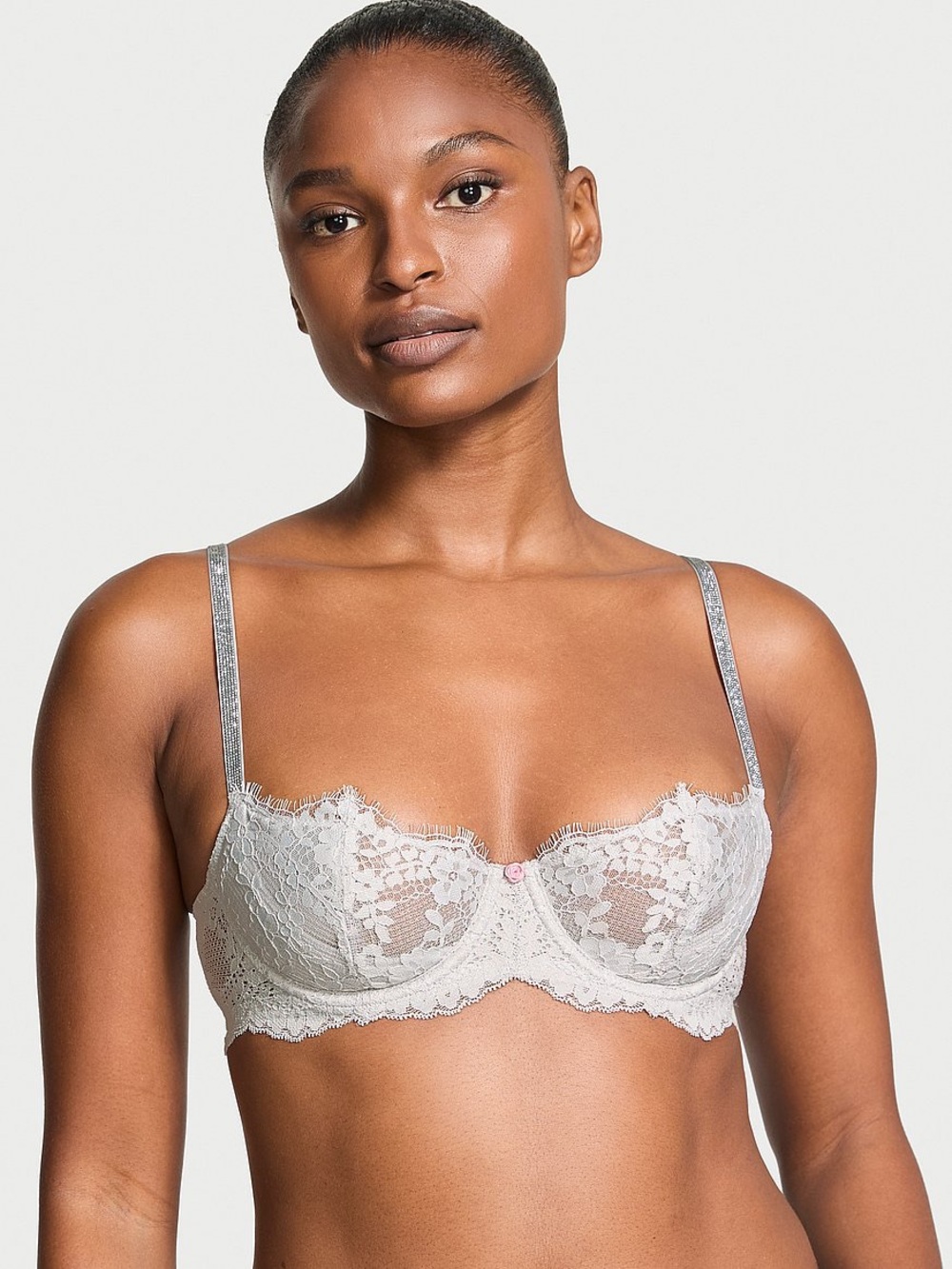 Victoria’s Secret Wicked Twinkle Lace Unlined Balconette Bra Size 36DDD
